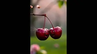 The Sweetest Cherry Bloom 🍒 Magical Blossom-to-Fruit Transformation #animation #fruit #ai #viral