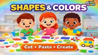 Shapes & Colors Craft Song 🎨✂️ | Cut, Paste & Create | Kids Learning Song