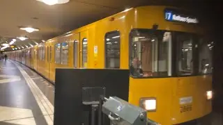U-Bahn Berlin - Mitfahrt im Drehstromer F-Zug von Blissestra&szlig;e nach Rathaus Spandau U7