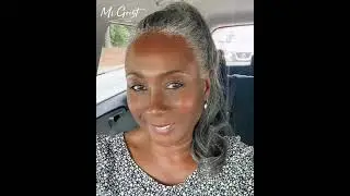 Time for ponytail look! Ft. Msgreyt grey human hair ponytail!#greyhair #ponytail