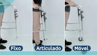 COMO funciona o ANDADOR Adulto Idoso em AL&Uacute;MINIO dobr&aacute;vel 3 barras - Vital Scheffer
