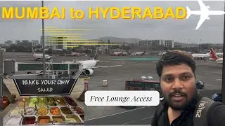 Mumbai To Hyderabad Flight Journey || Air India || Free Lounge Access  || Shashi & Sons #flight
