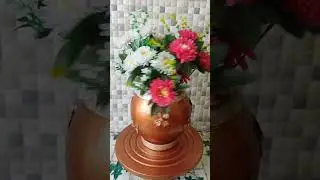 how to make flower vase with balloon  #homedecor #viralshorts