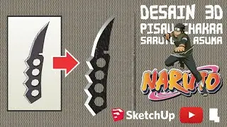 3D Modelling Realistic | Chakra Blade | Asuma | Naruto | Sketchup