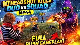 10 HEADSHOT KILLS 😱 MP44 MONSTER | Duo vs Squad Full Rush Gameplay 🔥 #garenafreefire #viralvideo 