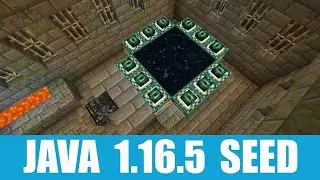 Minecraft Java 1.16.5 Seed: 12-eyes end portal stronghold under a village with only one building