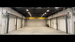 10 TON X 36' R&M SINGLE GIRDER TOP RUNNING BRIDGE CRANE & 80' FREE STANDING RUNWAY SYSTEM: YBM 14961