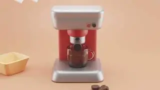 Minimalist 3D Coffee Machine Animation | 3D Marketing Ad by Brinysoft Animation