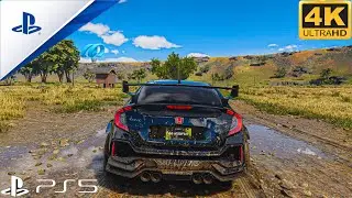 Honda Civic Type R 4K realistic gameplay The crew motorfest Ps5 Slim