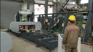 Electric CNC Wood Log Horizontal Band Saw Sawmill