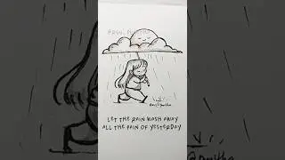 🌧️ Let the rain wash your pain#draw #sketch ##cute #simple #easy