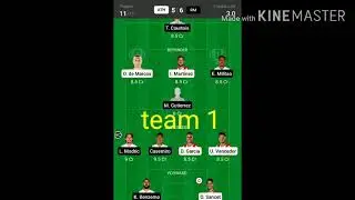 ATH vs RM football Dream 11 dream team 10 Laks price Mega contest