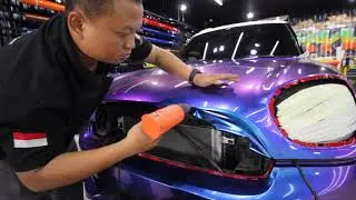 Wrapping Mini Cooper Countryman Teckwrap RD03G Iris Purple Gem Rainbow Drift  + Carbon 5D
