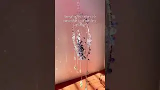 SPIDER WEB SUNCATCHER reveal 🕷️✨ handmade crystal decor #shorts