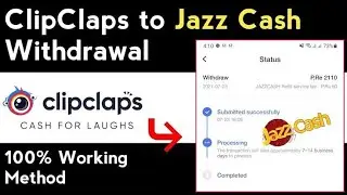 Clips claps with draw in jazz cash|clips claps|How to withdraw money from clips claps