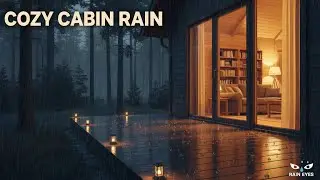 Cozy Cabin Rain at Night 🌧️🔥 Warm Light, Forest Rain & Deep Sleep Ambience | Rain Eyes