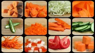 Basic Vegetable Cuts and Size! French Vegetable Cuts! knife skills by Chef Mahesh Singh