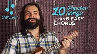 Play 10 Popular Songs with 6 Easy Chords - Ukulele Tutorial with TenThumbs Pro - (Jellynote Lesson)