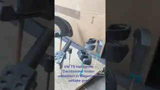 VW T5 umlackieren der Haltegriffe Dachhimmel in Volkswagen saltlake grey metallic
