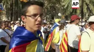 Barcelona - Massive crowds celebrate Catalan National Day | Editor's Pick | 12 Sept 16
