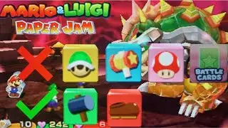 Mario & Luigi: Paper Jam - Shiny RoboBowser Final Boss Battle with Jump & Hammer Blocks (LV 100)