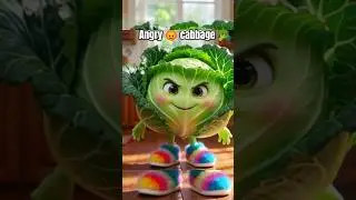 angry 😠 cabbage 🥬🥦#aivideo #viral #funny #vegitables