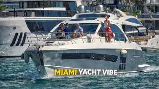 MIAMI YACHT VIBE 🌴 Luxury Boats & Yachts Going by the Ocean & River
