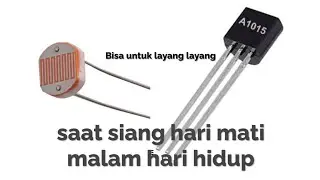 Rangkaian sederhana LDR sensor 5V transistor A1015