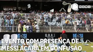 Confus&atilde;o marca visita de Messi &agrave; &Iacute;ndia e organizador do evento &eacute; preso