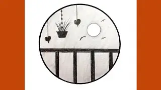 Circle drawing |Beautiful scenery drawing |Draw with Reya