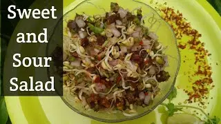 Sweet and Sour Sprouted Greengram Salad|മുളപ്പിച്ചപയർ കൊണ്ട്ഒരുസാലഡ്|CookingExpressWithPrabha|RCP-21