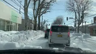 とりあえずワイパー|丘の町を走る#雪道ドライブ#北海道の冬 