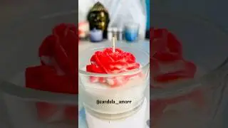 Red peony jar candle&hearts;️.                #diy #art #yt #ytshorts #shorts #candle #viralshorts #viral