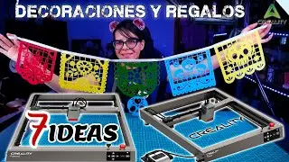 He creado 7 DECORACIONES 🤯o REGALOS por temporada con la Grabadora laser CREALITY FALCON 2 de 22W
