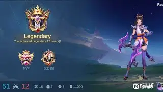 Hanabi Resplendent Iris 🔥 12&times; LEGENDARY MVP | Massive Damage MLBB Ranked