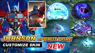 MLBB JOHNSON OPTIMUS PRIME Skin SCRIPT ( Customize ) MLBB x TRANSFORMERS skin event layout 2021