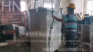 Shipment of 8 ton supercapacitor battery locomotives(Locomotoras a bater&iacute;a)#mining #locomotive