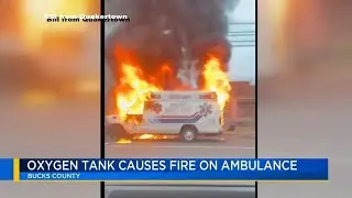 Oxygen tank explosion sets ambulance ablaze in Richland Twp.