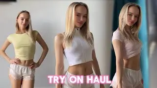[4K USA] Crop Tops Try On | Real Fit on Body