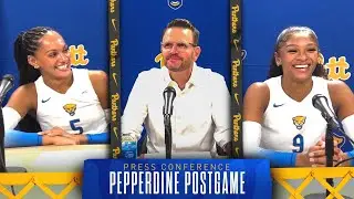 Pitt Volleyball | Postgame vs Pepperdine | Dan Fisher, Olivia Babcock & Ryla Jones