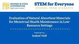 Evaluation of Natural Absorbent Materials for Menstrual Health Maintenance in Low-Resource Settings