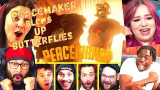 REACTORS SHOCKED at PEACEMAKER BLOWING UP BUTTERFLIES!!! - Ep 5 MONKEY DORY - EPIC REACTIONS!!!
