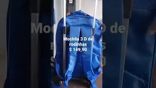 Mochila 3 D de rodinhas #shopee #voltaasaulas