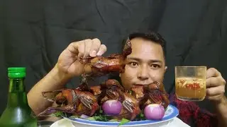 Grilled Birds With Spicy Sauce And Red Onion/ Mukbang Asmr