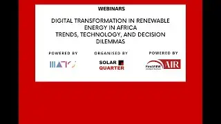 Webinar Digital Transformation in Renewable Energy in Africa