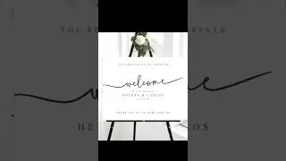 Minimalist Wedding Welcome Sign Template, Welcome to Our Wedding Sign, Editable Signage