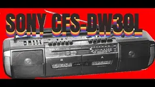 Quick functioning test of a rare SONY Boombox radio cassette corder CFS-DW30L