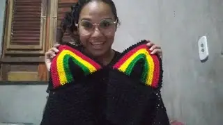 Cropped Reggae🖤💛💚❤️#crochet 