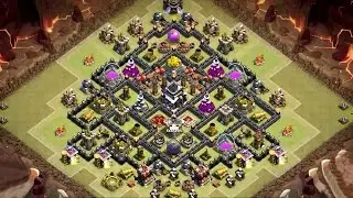 Clash of Clans - Town Hall 9 Troll / War Base - Speed Build