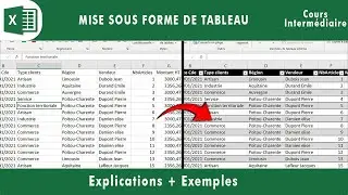 Excel : Gagnez du temps avec la mise sous forme de tableau #Excel #Bureautique #FormationExcel